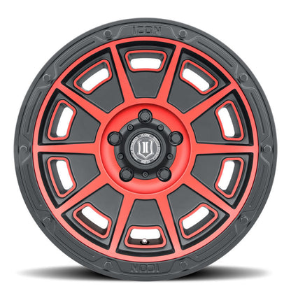 ICON VICTORY SATIN BLACK W/RED TINT