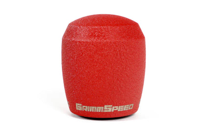 GrimmSpeed Stubby Shift Knob Stainless Steel Red - M12x1.25 - 380003