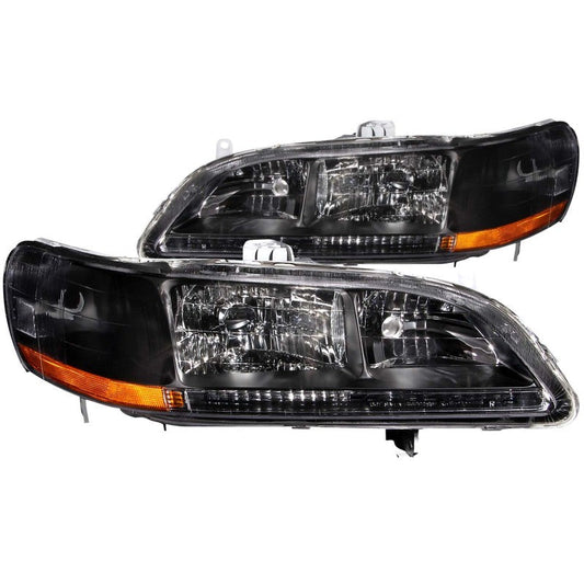 ANZO 1998-2002 Honda Accord Crystal Headlights Black - 121052