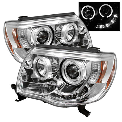 Spyder Toyota Tacoma 05-11 Projector Headlights LED Halo LED Chrome - 5011923