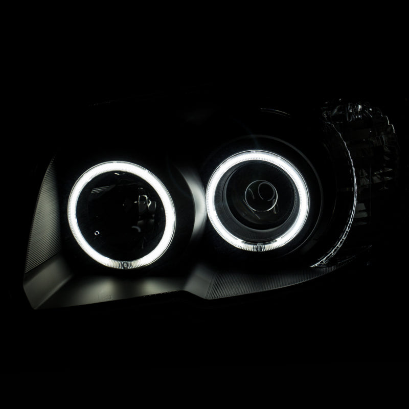 ANZO 2006-2009 Toyota 4Runner Projector Headlights w/ Halo Black - 111320-C-Dub Tech