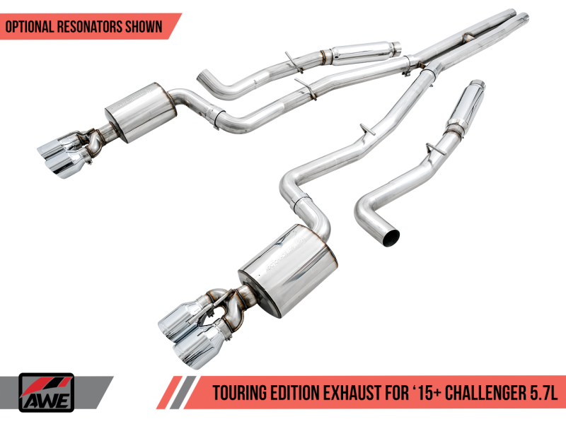 AWE Tuning 2017+ Challenger 5.7 Touring Edition Exhaust - Non-Resonated - 3020-43084-C-Dub Tech
