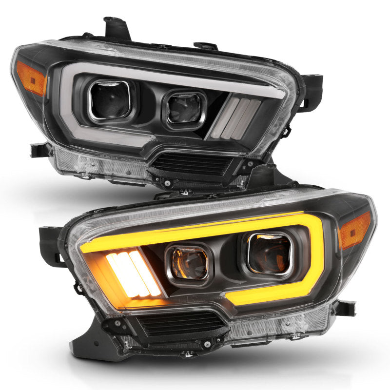 ANZO 2016-2017 Toyota Tacoma Projector Headlights w/ Plank Style Switchback - 111397-C-Dub Tech