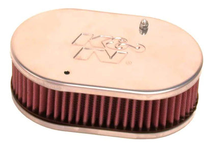 K&N Universal Custom Air Filter - Oval - Red - - 56-9105