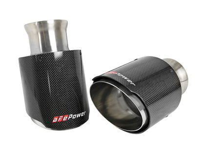 aFe MACH Force-XP 4-1/2in Carbon Fiber OE Replacement Exhaust Tips - 49C32068-C-C-Dub Tech