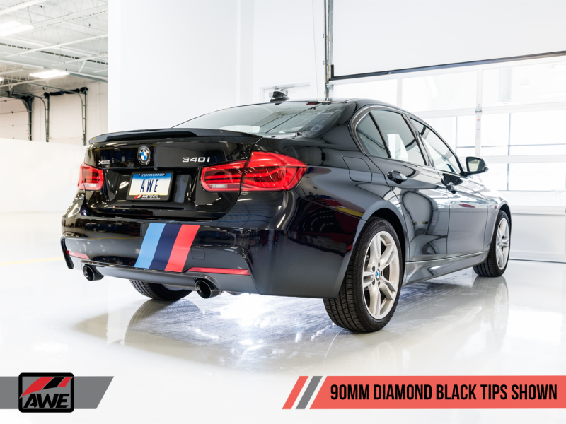 AWE Tuning BMW F3X 340i Touring Edition Axle-Back Exhaust - - 3010-33040-C-Dub Tech