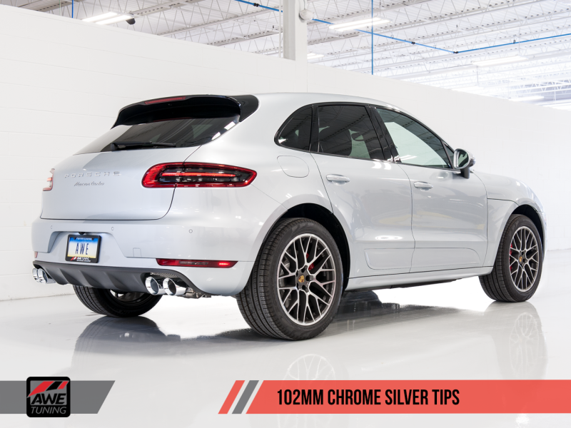 AWE Tuning Porsche Macan Track Edition Exhaust System - Chrome - 3020-42040