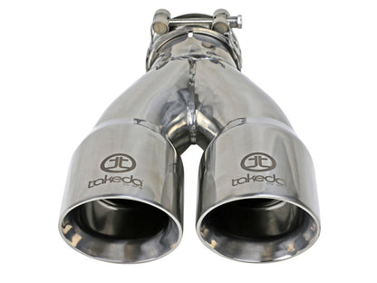 aFe Takeda 2.5in 304 Stainless Steel Clamp-on Exhaust Tip 2.5in - 49T25364-P10-C-Dub Tech