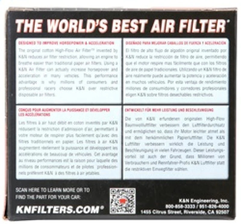 K&N Universal Clamp-On Air Filter 2in FLG / 3-1/8in B - RC-2580