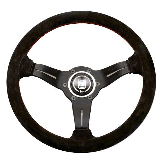 Nardi Deep Corn Sport Rally - 330mm (Black Suede / Red Stitch)
