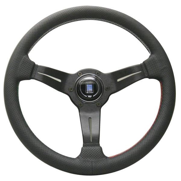 Nardi Sport Rally (Deep Corn) "Sectors" - 350mm (Black / Black Perf Leather / Green/White/Red)
