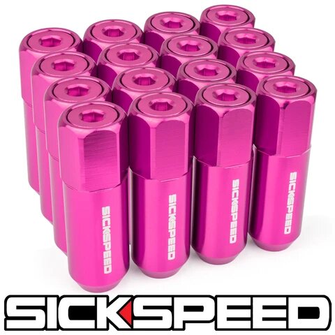 60MM Aluminum Lug Nuts 16PC 12X1.25-C-Dub Tech