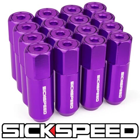 60MM Aluminum Lug Nuts 16PC 12X1.25-C-Dub Tech