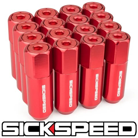 60MM Aluminum Lug Nuts 16PC 12X1.25-C-Dub Tech