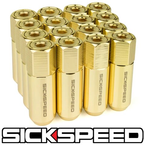 60MM Aluminum Lug Nuts 16PC 12X1.25-C-Dub Tech