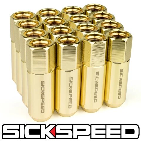 60MM Aluminum Lug Nuts 16PC 12X1.25-C-Dub Tech