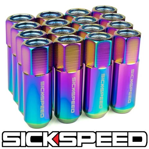 60MM Aluminum Lug Nuts 16PC 12X1.25-C-Dub Tech