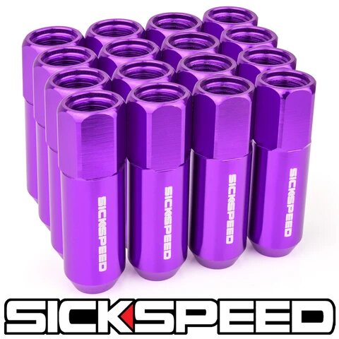 60MM Aluminum Lug Nuts 16PC 12X1.25-C-Dub Tech