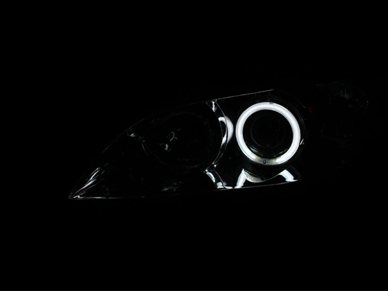 ANZO 2004-2008 Mazda 3 Projector Headlights w/ Halos Chrome - 121211-C-Dub Tech