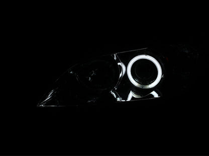 ANZO 2004-2008 Mazda 3 Projector Headlights w/ Halos Chrome - 121211-C-Dub Tech