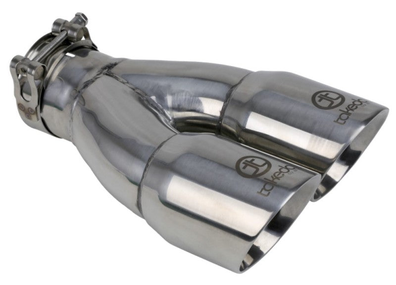 aFe Takeda 2.5in 304 Stainless Steel Clamp-on Exhaust Tip 2.5in - 49T25364-P10-C-Dub Tech