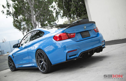 Seibon 15-18 BMW F82 M4 C-Style Carbon Fiber Rear Spoiler - RS14BMWF82-C