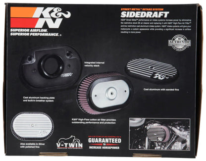 K&N Street Metal Intake System 2017 Harley Davidson Shaker Silver - RK-3956S