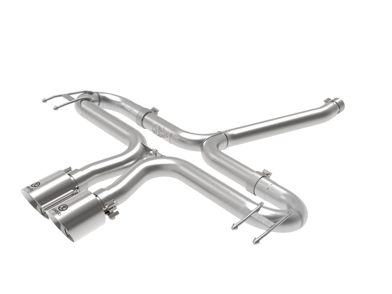 aFe Takeda 2-1/2in 304 SS Axle-Back Exhaust w/Polished Tips 17-20 - 49-36625-P