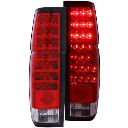ANZO 1986-1997 Nissan Hardbody LED Taillights Red/Clear - 311034-C-Dub Tech