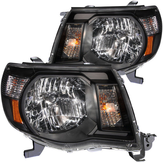 ANZO 2005-2011 Toyota Tacoma Crystal Headlights Black - 121191