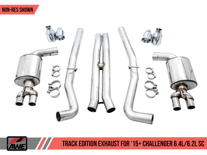 AWE Tuning 2015+ Dodge Challenger 6.4L/6.2L Non-Resonated Touring Edition Exhaust - 3020-42074-C-Dub Tech