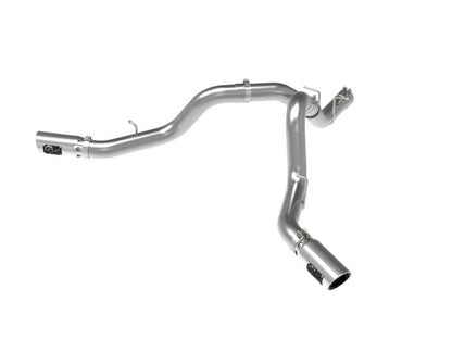 aFe Large Bore-HD 4in 409SS DPF-Back Exhaust System w/Polished Tips - 49-44126-P