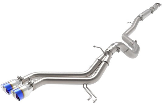 aFe Takeda 2-1/2in to 3in SS-304 Cat-Back Exhaust w/ Blue - 49-37018-L-C-Dub Tech