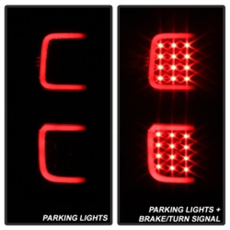 xTune Ford F150 09-14 LED Tail Lights - Black ALT-ON-FF15009-LBLED-BK - 5082169