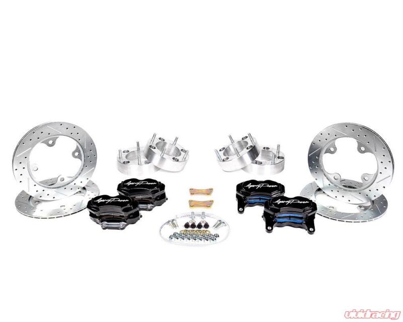 Agency Power Big Brake Kit Front and Rear Black Polaris - AP-RZR-460-BLK