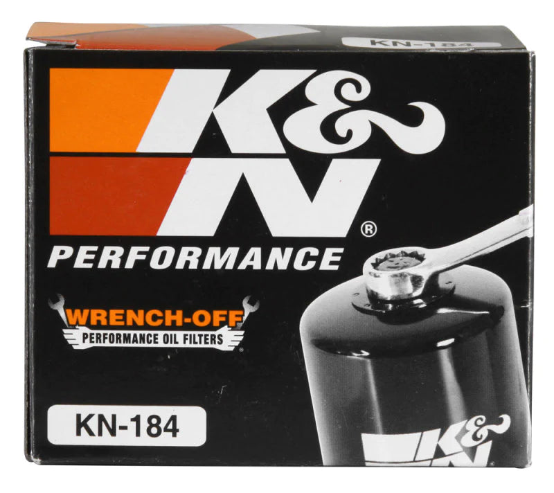 K&N Oil Filter 2.688in Height x 3.031in OD Powersports - - KN-184