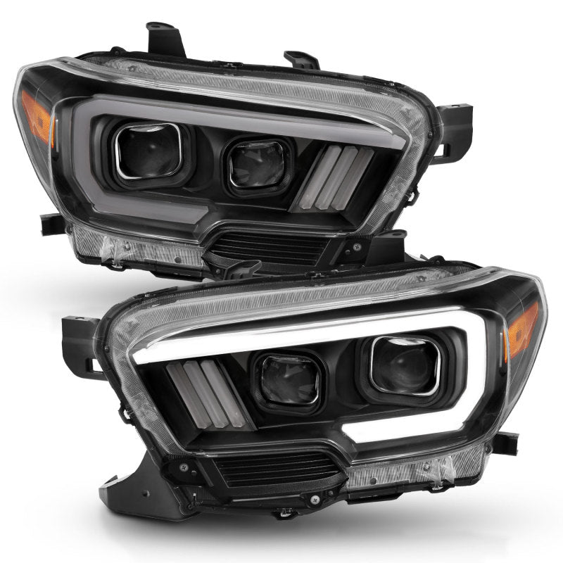 ANZO 2016-2017 Toyota Tacoma Projector Headlights w/ Plank Style Switchback - 111397-C-Dub Tech