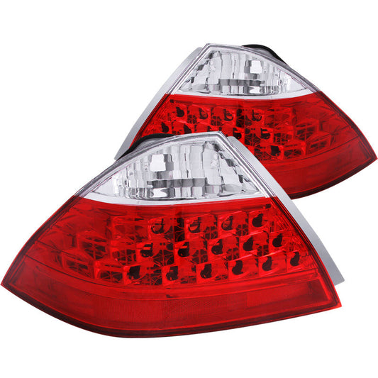 ANZO 2006-2007 Honda Accord Taillights Red/Clear - 221143-C-Dub Tech