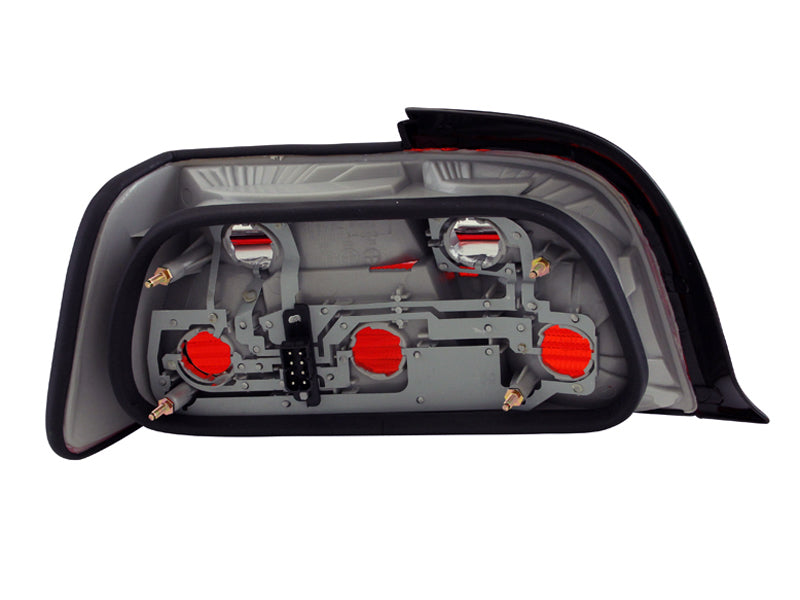 ANZO 1992-1998 BMW 3 Series E36 Coupe/Convertable Taillights Red/Clear - 221215