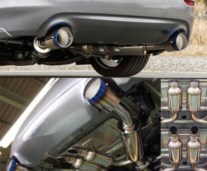 HKS Q50 VQ37 Dual Hi-Power Titanium Tip Catback Exhaust - 32009-BN005