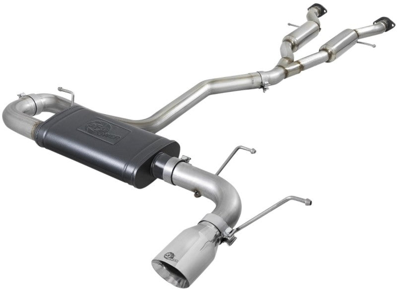 aFe Large Bore HD 3in 304 SS Cat-Back Exhaust w/ - 49-38078-P