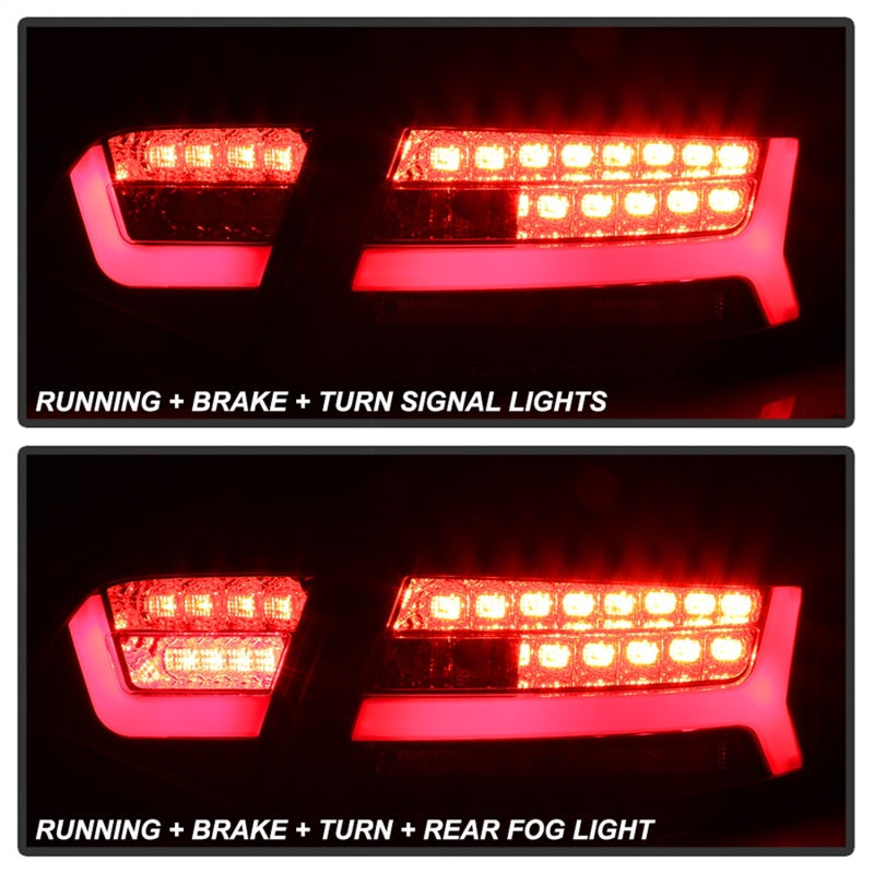 Spyder 09-12 Audi A6 LED Tail Lights - Red Clear - 5085191