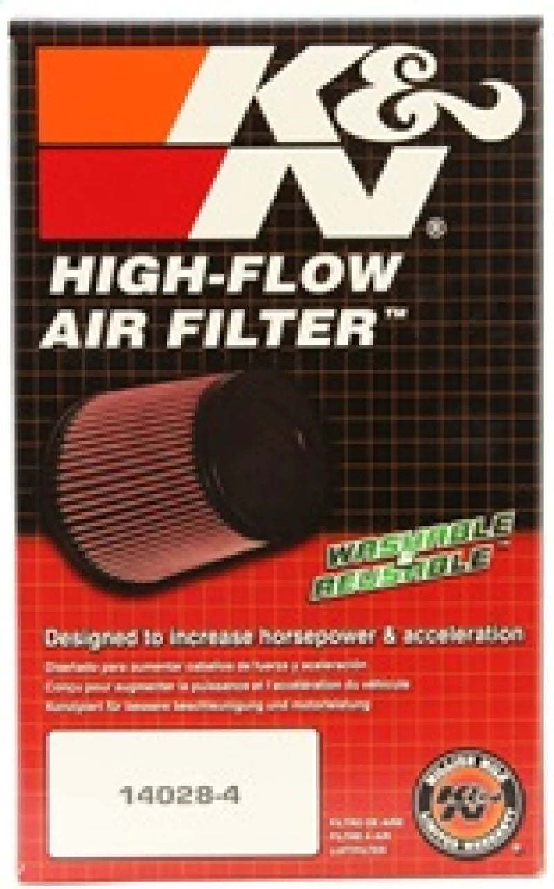 K&N Universal Clamp-On Air Filter 2-1/16in Flange 3-1/2in OD 4in - RC-1203