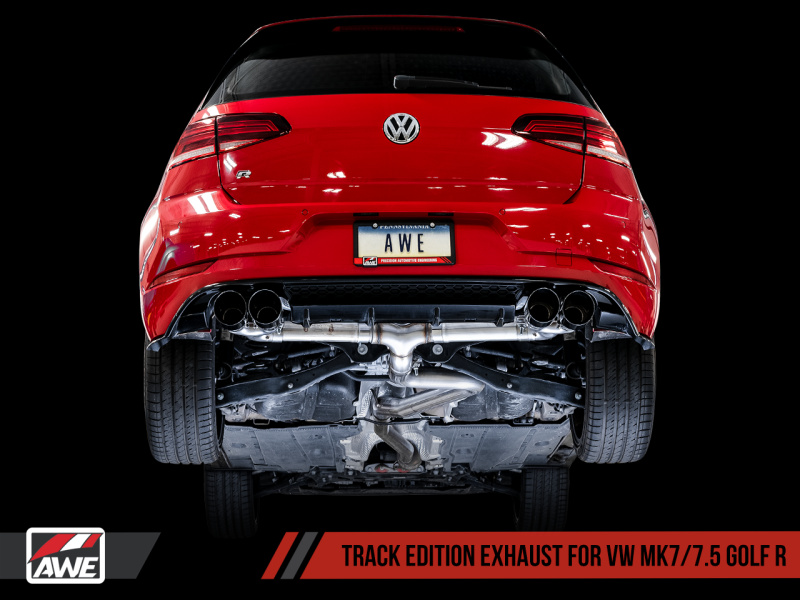 AWE Tuning MK7.5 Golf R Track Edition Exhaust w/Chrome Silver - 3015-42140-C-Dub Tech