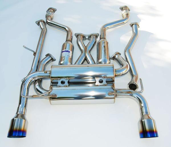 Invidia 02-08 Nissan 350z Gemini Single Layer Titanium Tip Cat-back - HS02N3ZGIT