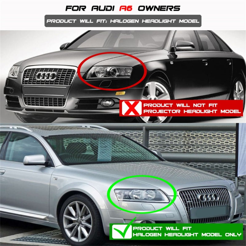 Spyder Audi A6 05-07 Projector Headlights Halogen Model Only - - 5029416