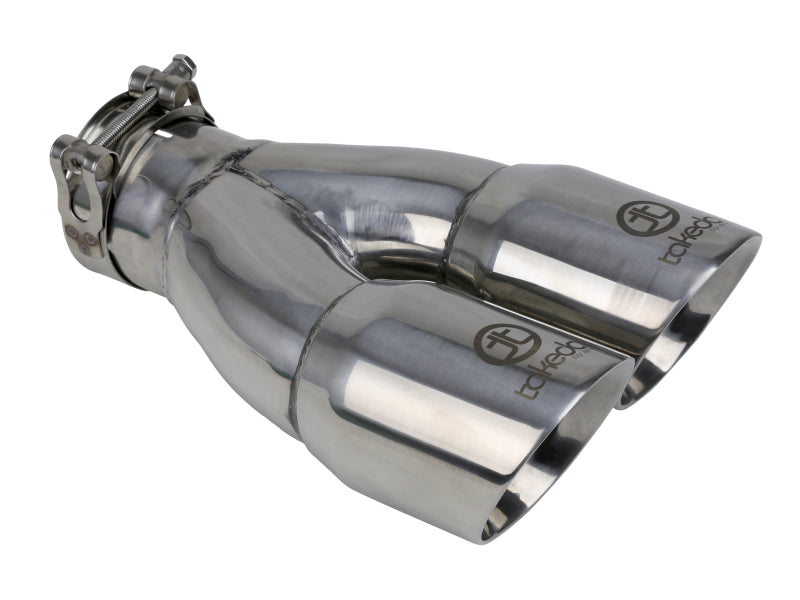 aFe Takeda 2.5in 304 Stainless Steel Clamp-on Exhaust Tip 2.5in - 49T25364-P10-C-Dub Tech