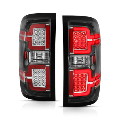 ANZO 2014-2018 Chevy Silverado 1500 LED Taillights Black - 311289-C-Dub Tech