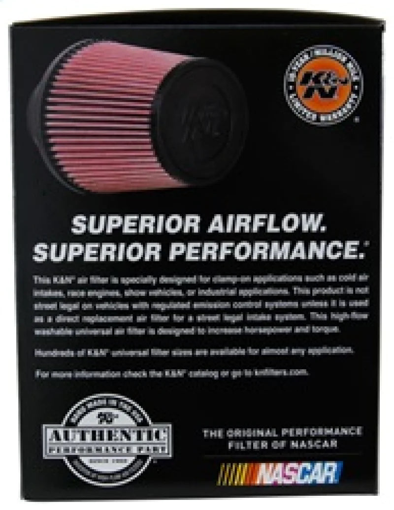 K&N Universal Rubber Filter 3 1/2inch ID FLG / 6inch - RE-0950