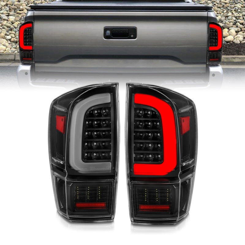 ANZO 16-21 Toyota Tacoma LED Tail Lights - w/ Light - 311400